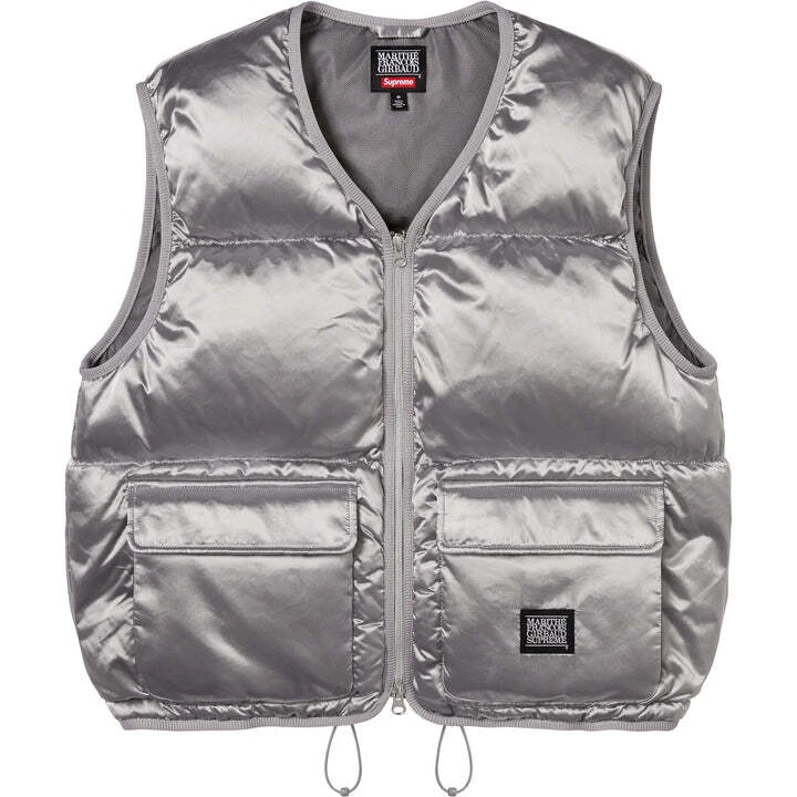 Gilet rembourré en duvet Supreme Marithe François Girbaud argent