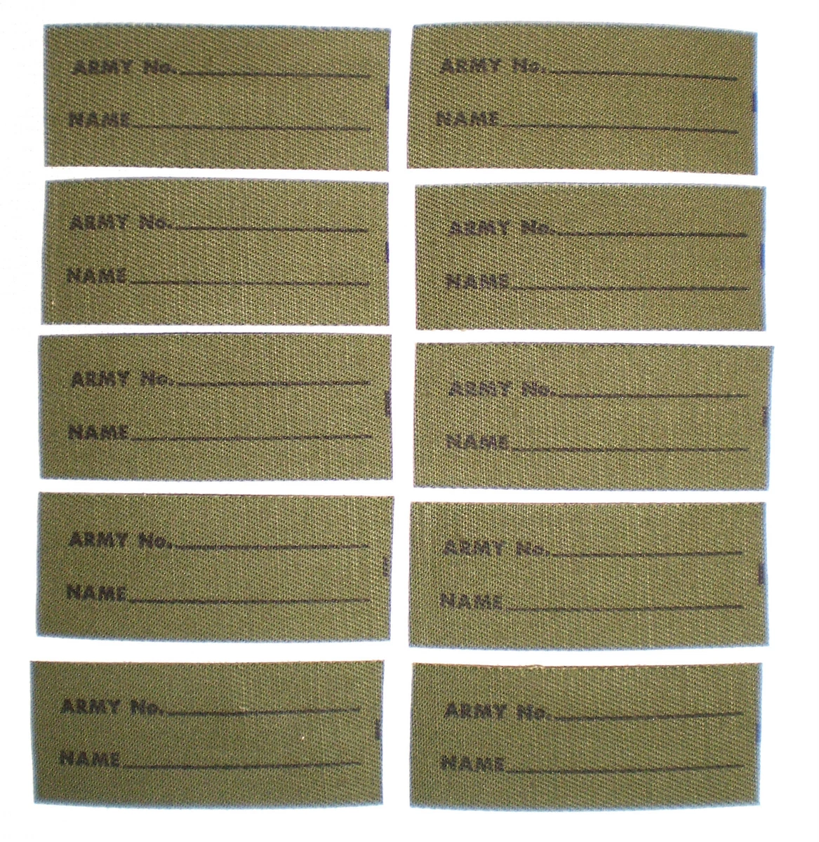 Australian army top name tags