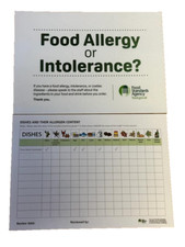 food allergy sign + Food Standards allergen contents food allergy sign (1+1)