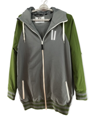 Planks Ride-in All Mountain Large Tall Ski Snowboard Green/Gray Coat Hood Jacket