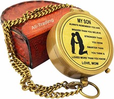 Engraved Brass Compass Gift for Son to My Son Gifts Mom to Son Gift