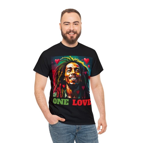 Bob Marley One Love Unisex soft Heavy 100% Cotton T-shirt Reggae Jamaican Music - Picture 17 of 78