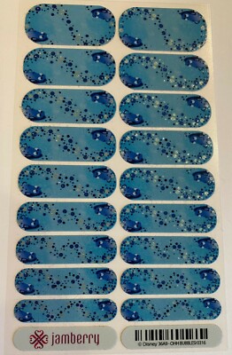 Jamberry Full Sheet Disney Finding Dory Ohh Bubbles! Blue Sparkle Nail Wrap Art
