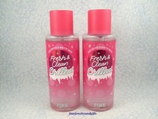 Victoria's Secret Pink FRESH  CLEAN CHILLED Scented Mist X 2 - FS 8.4 oz - NEW