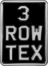5x7 3 reihig schwarz silber gepresstes Nummernschild Text Kinder Motorrad Metall Aluminium