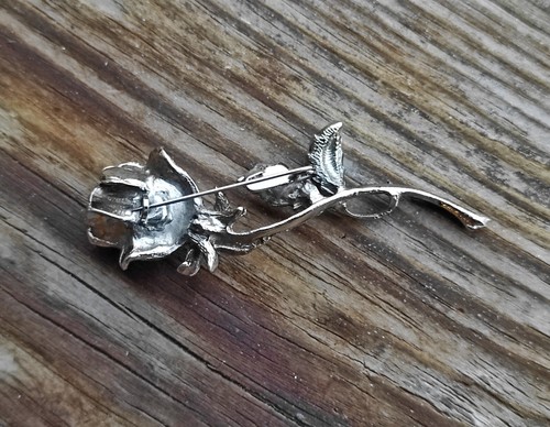 Spilla vintage, gioielli retrò per lei, spilla con strass - Foto 6 di 9