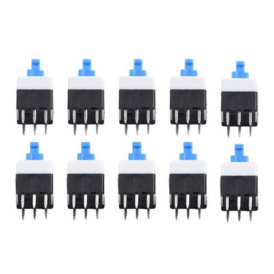 Neu Zuverlässig Push-Button-Schalter 6Pin AC250V LCP -Schale Selbstsperrung
