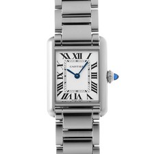 CARTIER Tank Mast Sm WSTA0051 Silver Ladies Used Watch #31017