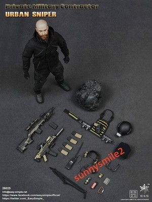 In Stock: Easy&Simple 1/6 PMC Urban Sniper with Dual Primary Weapons (ES 26025)