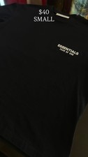 Fear of God Essentials Men s Black Logo Tee S Crew Neck Short Sleeve