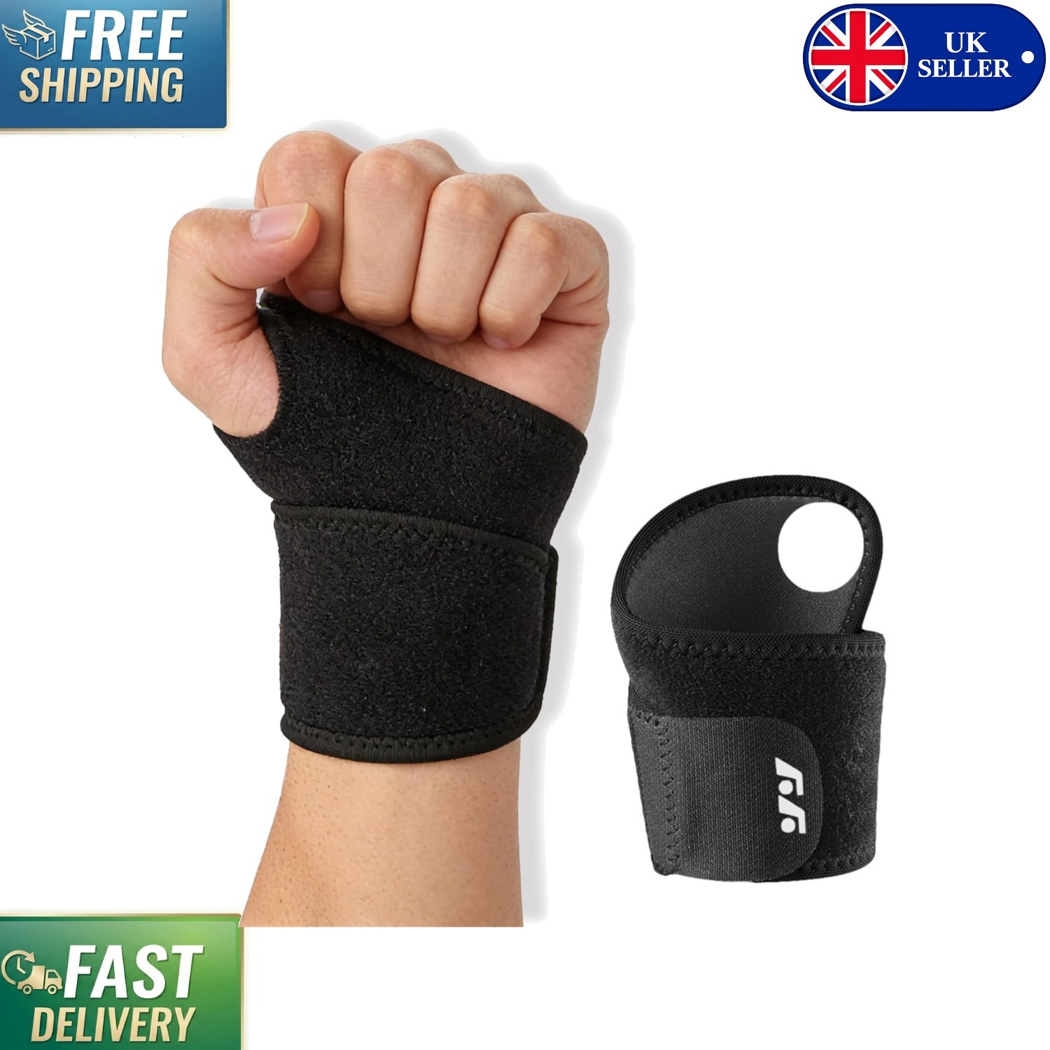 Wrist Brace for Tendonitis & Arthritis - Adjustable Neoprene Compression Support