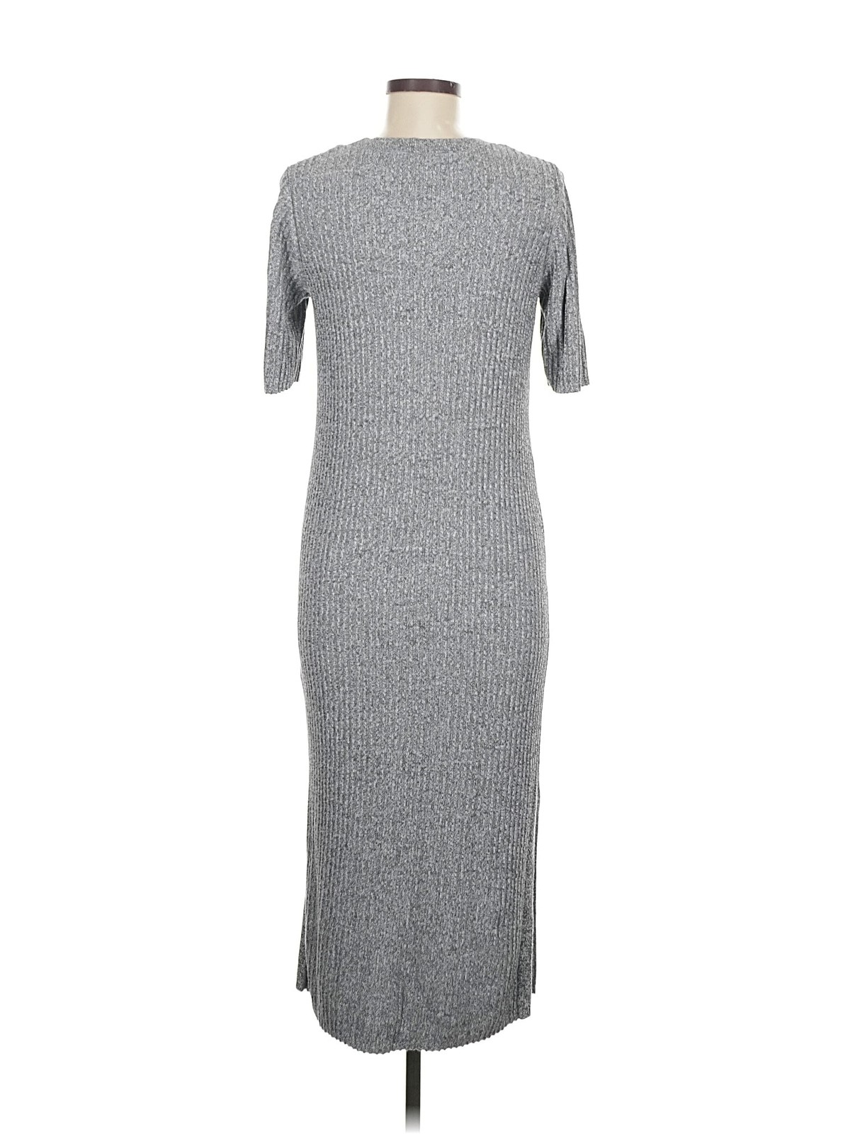 H&M Women Gray Casual Dress M thumbnail 2