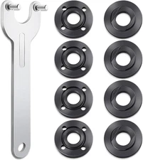 9 Pcs Angle Grinder Nut Angle Grinder Flange Wrench, Flange Metal Lock Nut, Bag