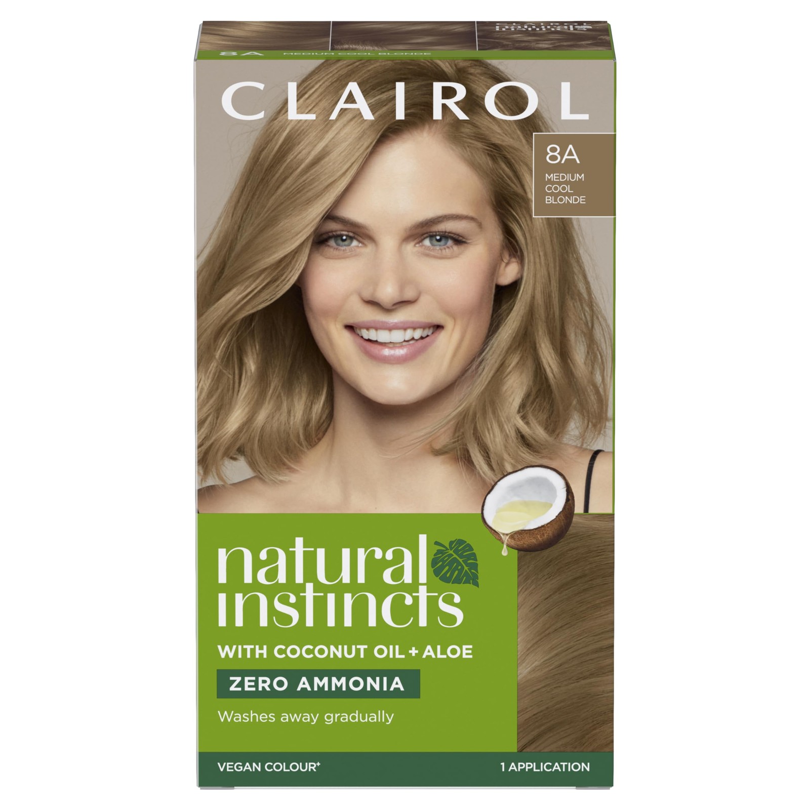 Clairol Natural Instincts Semi-Permanent No Ammonia Vegan Hair Dye, 8A Medium Cool Blonde, 177 Ml - Image 2
