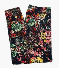 LuLaRoe Leggings TC Tall Curvy Colorful ROSE Flower Modern ABSTRACT Romantic FUN