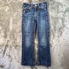 Ariat REAL Denim Girls Pacific Trouser Jeans Medium Wash Blue Kids Size 7