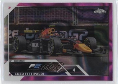 2023 Chrome Formula 1 F2 Cars Fuchsia Lava Refractor /250 Enzo Fittipaldi 0f59