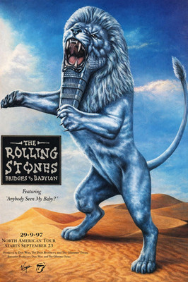 Rolling Stones Bridges to Babylon Chicago 09/29/1997 Konzert Poster DIN A1