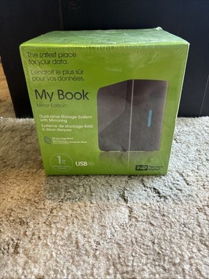 WD My Book Mirror Edition 1TB Dual Drive Storage External Hard Drive Sealed New