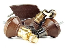 2x Wooden Castor Furniture Sofa Feet & 2x Curved Legs Chair Settee 125mm High M8