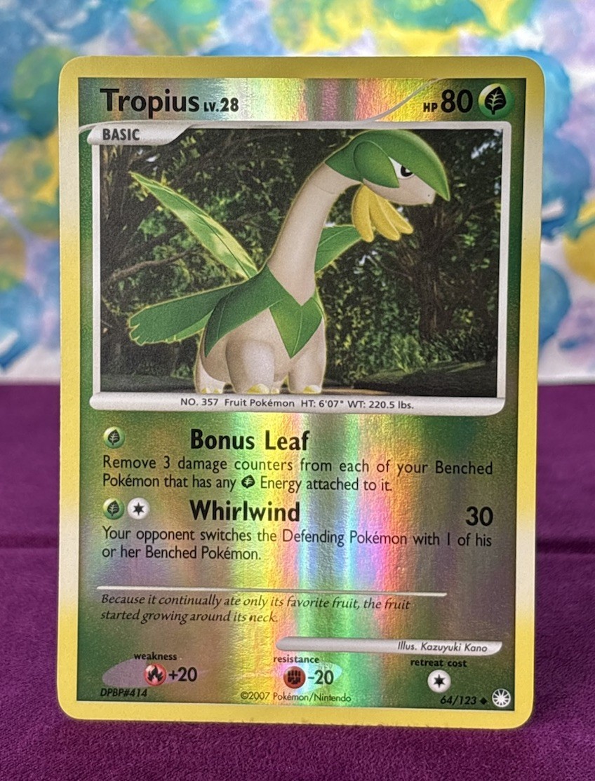 Pokémon TCG; Tropius 64/123 - Mysterious Treasures - Reverse Holo NM