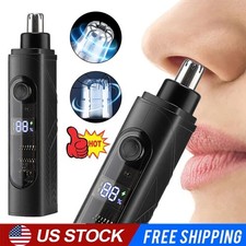 Ear and Nose Hair Trimmer with LED Display USB Rechargeable Nose Beard Trimmer