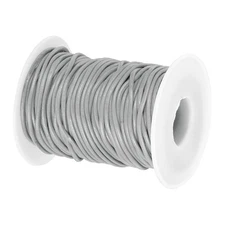 22Yard Round Leather Cord for Jewelry Making 2mm Leather String Silver Tone