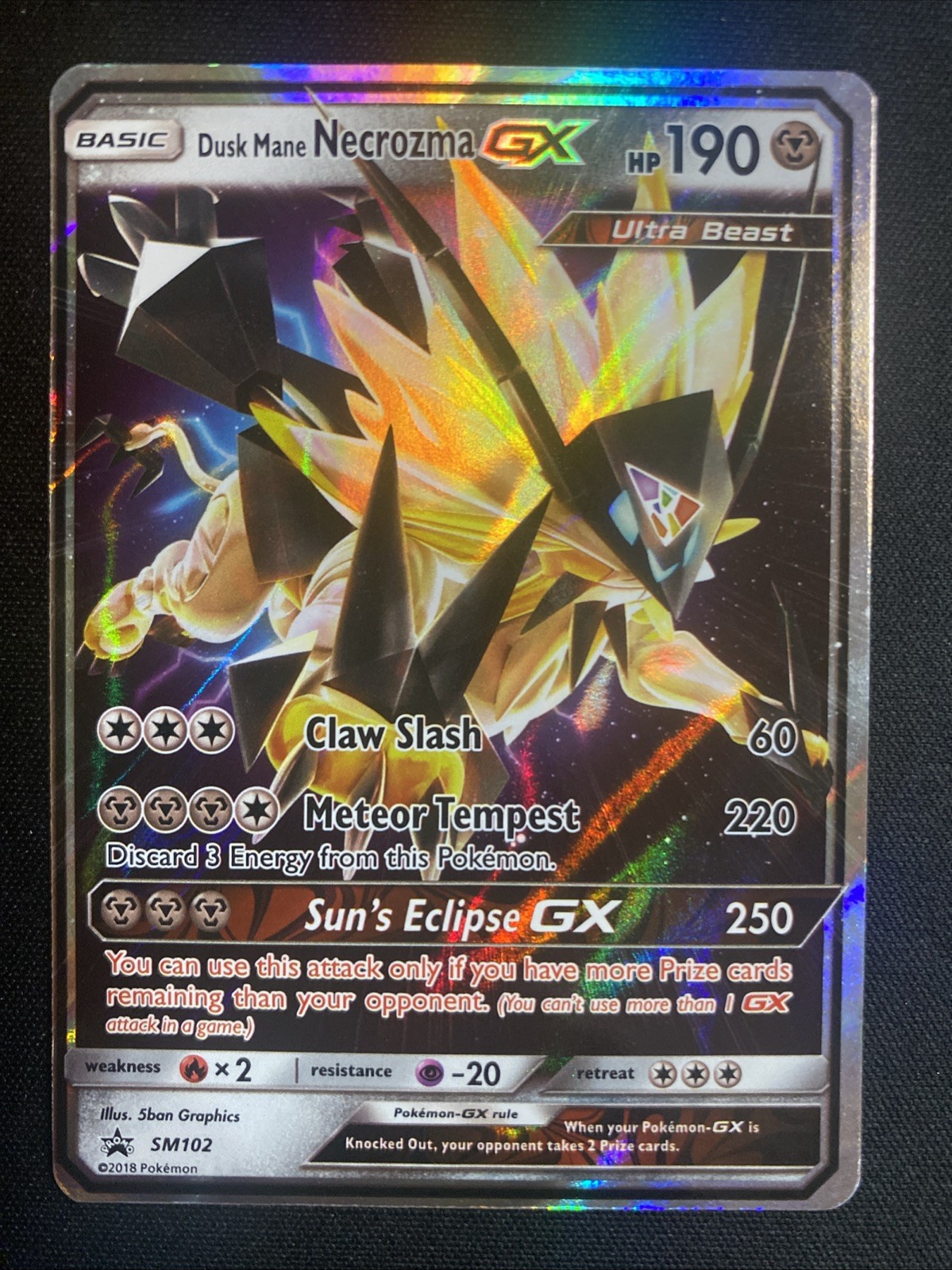 Dusk Mane Necrozma GX SM102 Sm Holo