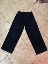 solo semore black wide leg baggy jeans pants 32 x 29old school vintage fresh 
