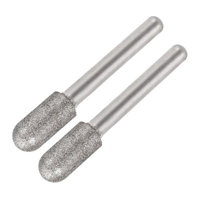 Diamond Burrs, 1/4-Inch Shank 10mm Cylindrical Ball Nose 120 Grit 2 Pcs