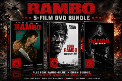 Rambo - Filme 1-5 (Rambo 1-3, John Rambo, Last Blood) Uncut-Bundle # DVD-NEU