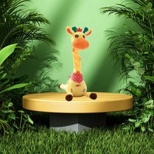 Einstellbare Lautstärke Schaukeln Tanzende Giraffe Plüschpuppe Kinder