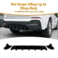 Rear Bumper Diffuser Lip Kit Guard For BMW X4 F26 M Sport 2014-2018 Black