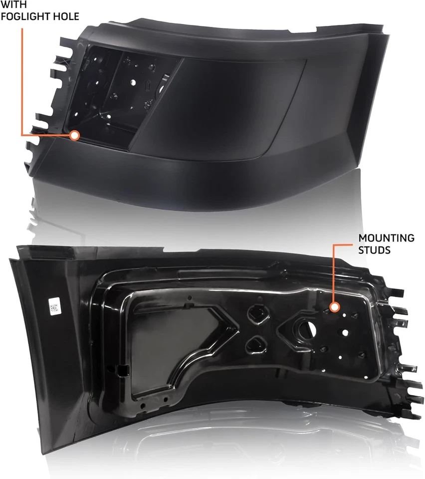 Corner Bumpers Set (with Fog Light Holes) Replacement for 2004-2015 Volvo VNL w Foto 3 de 4