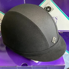 Charles Owen V8 Riding Helmet Black & Silver Size 7 1/2 - 61cm -Brand New in Box
