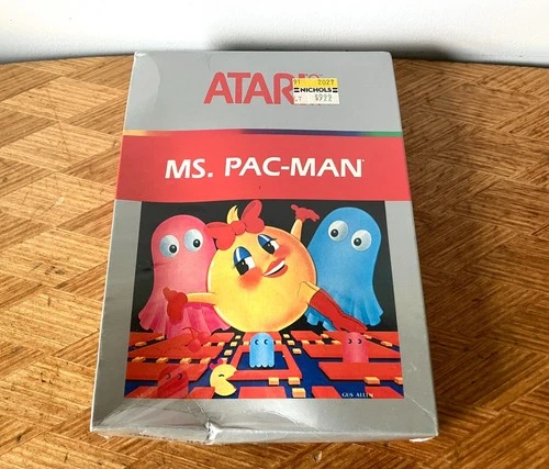 Atari 2600 * Ms. Pac-Man Game Cartridge 1982 * New in Box Sealed in Cellophane