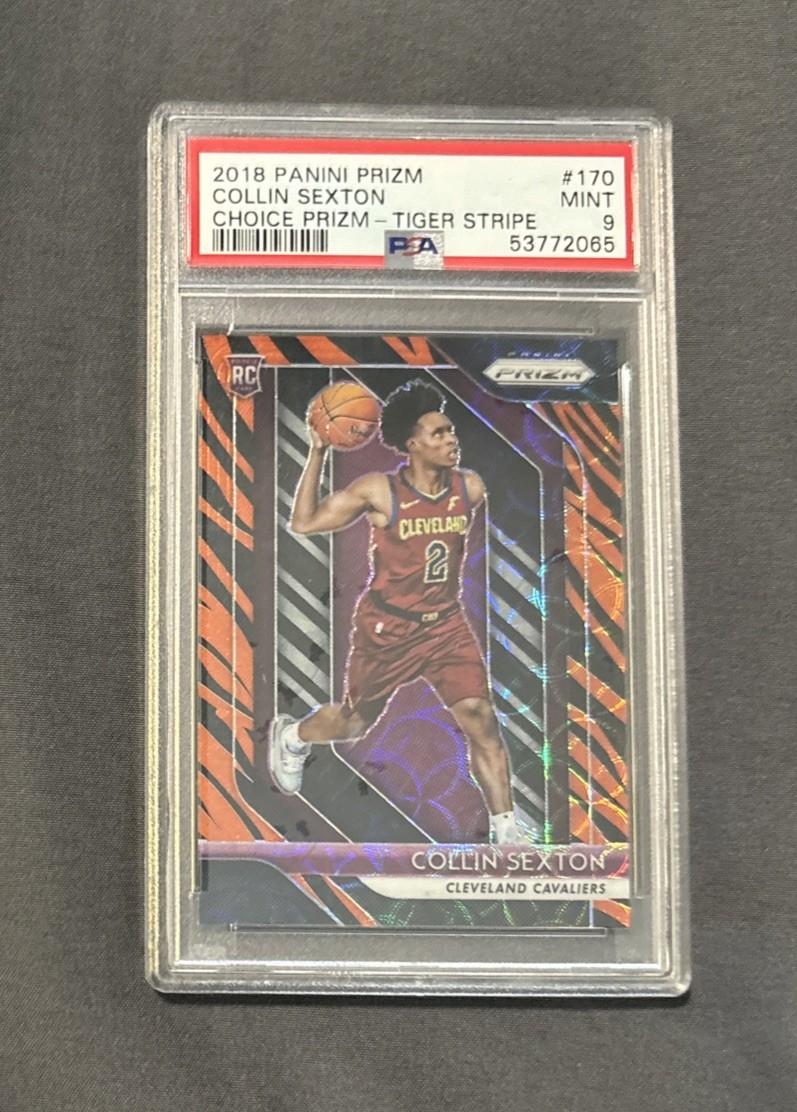 PSA 9 2018-19 Panini Prizm Collin Sexton Choice Tiger Stripe Prizm RC #170 SSP