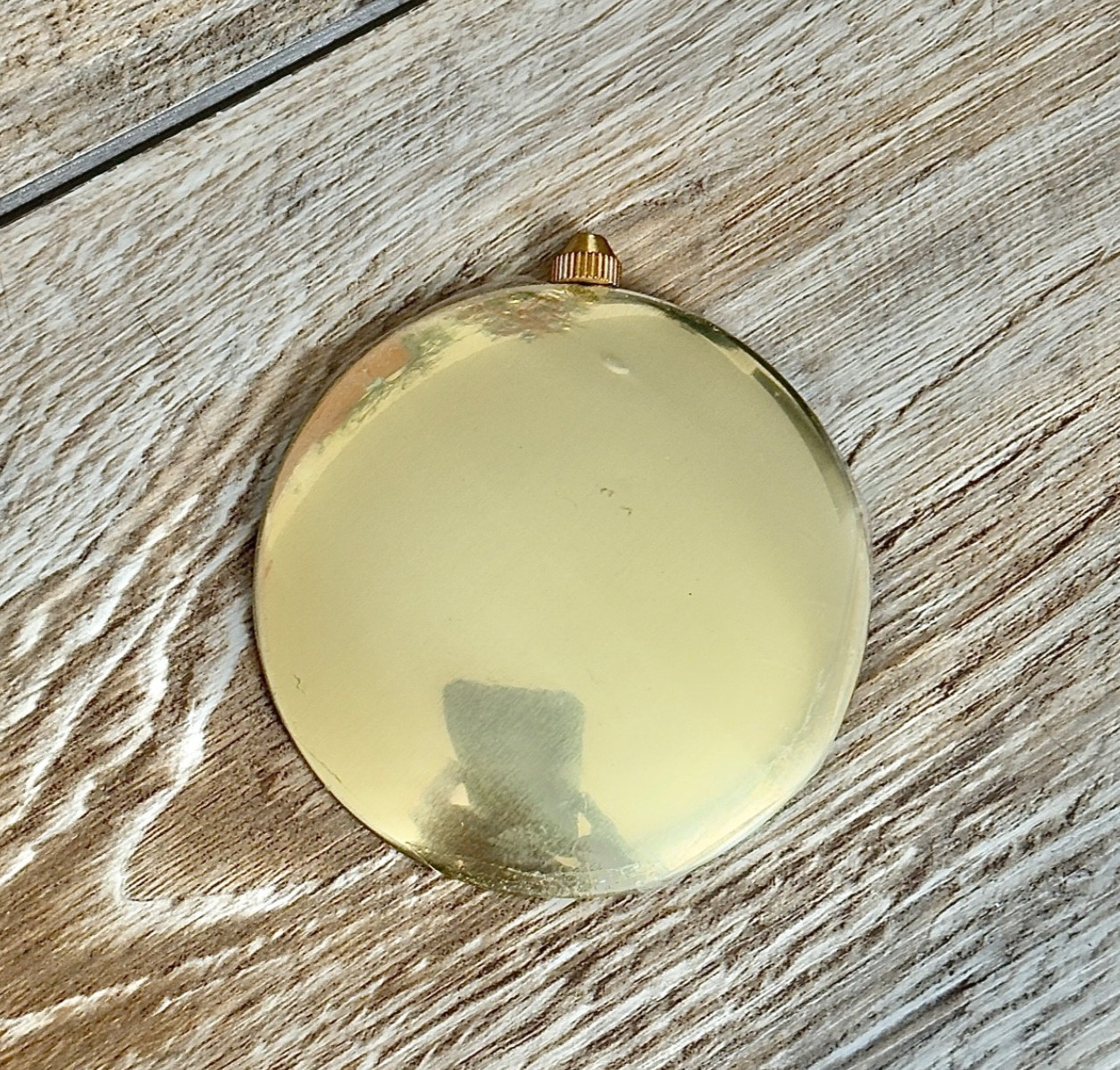 Wall Clock Pendulum Bob 1.6 oz Gold Tone New Old Stock