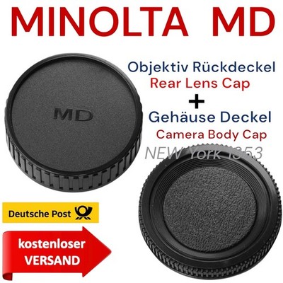 Minolta MD Objektiv Rückdeckel & Gehäuse Deckel,Kappe,Rear Lens & Body Cap MD