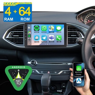 4G+64G Für PEUGEOT 308 II T9 2013-2021 Autoradio Android 15 Carplay GPS NAVI RDS