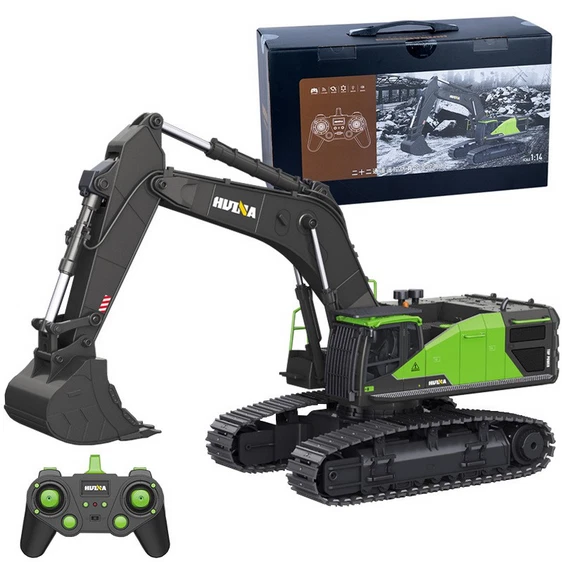 Escavatore Radiocomandato HuiNa 1593  - Metallo e Pastica ABS Con Accessori - Immagine 2 di 4