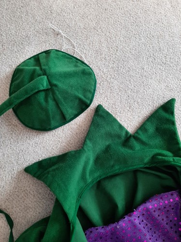 Fasching Kostüm SEXY FRÜCHTCHEN Ballonkleid Corsage Gr 40/42 Lila Grün Hütchen - Bild 5 von 23