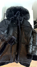 Jordan Craig Faux Shearling Coat Black Men  s Size S Fur Lined Winter Jacket