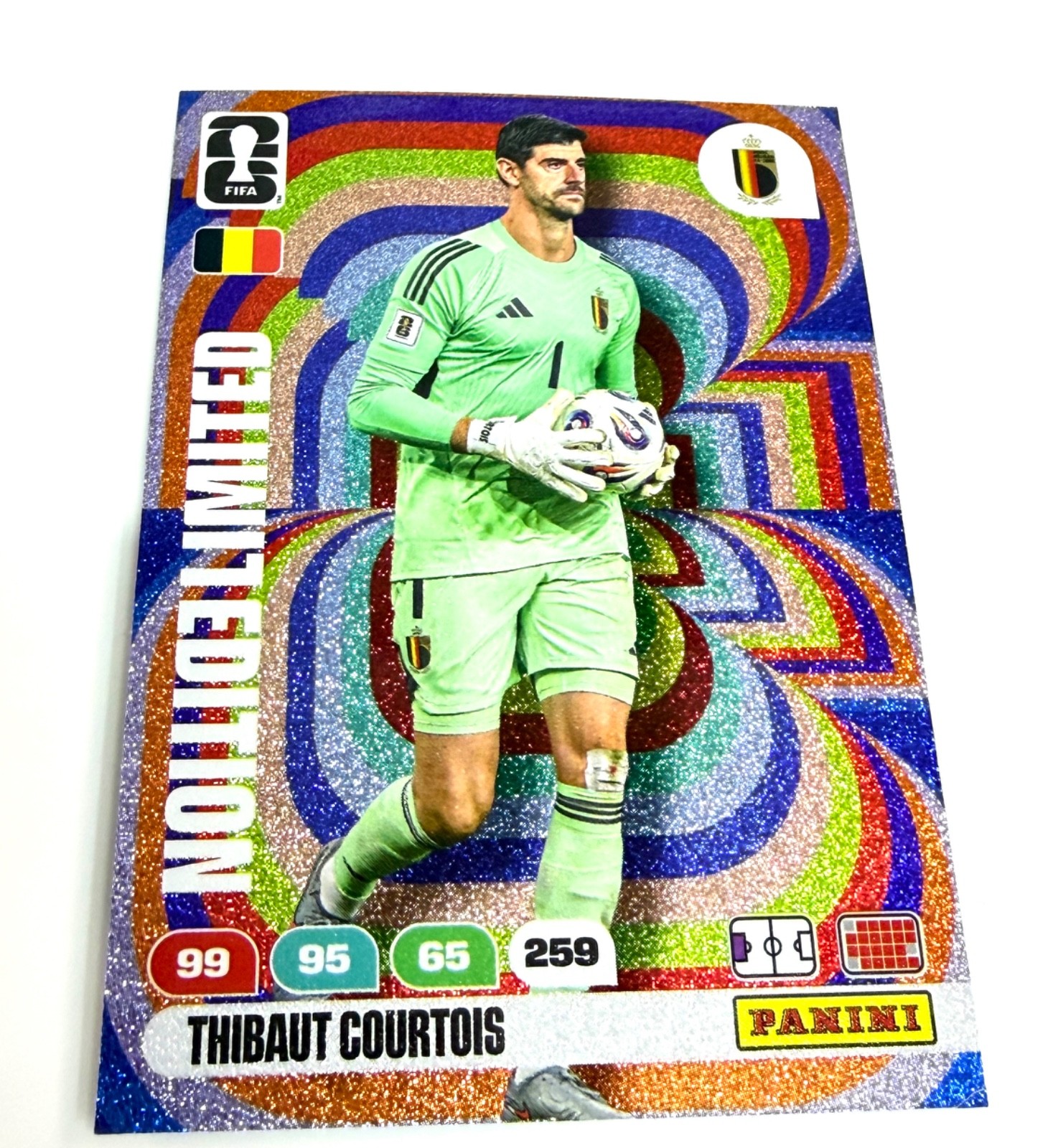 Thibaut Courtois Top Finisher Belgium Panini World Cup 2026 Adrenalyn XL Card
