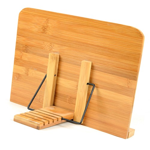 Bamboo Reading Shelf Book Holder Stand Accessories Wooden Tablet Bracket - Picture 9 of 11