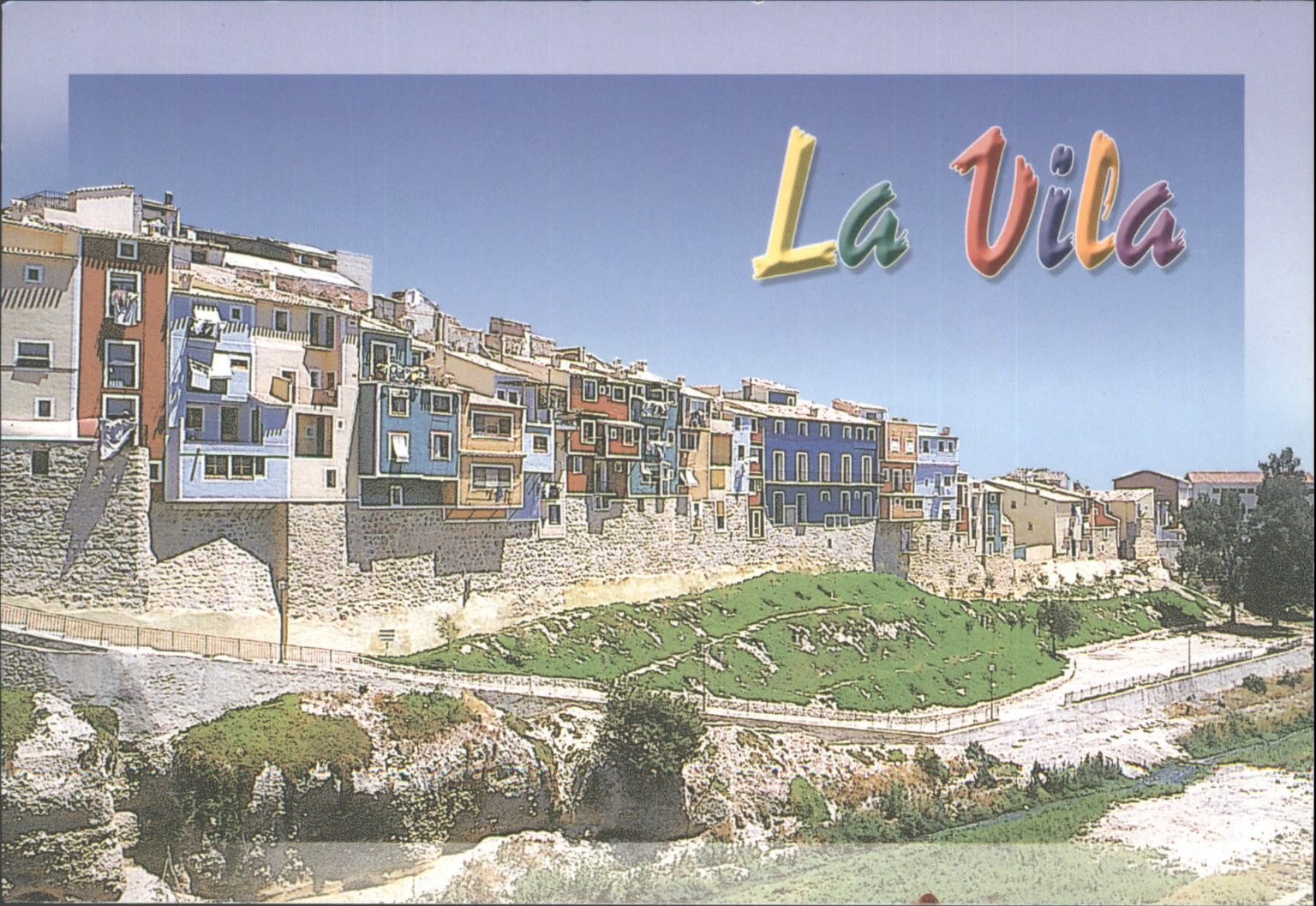 La Vila Joiosa Costa Blanca Spain Old Town Vintage Postcard