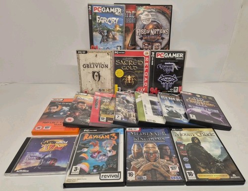 Bundle X 17 PC CD PC DVD Games Farcry Earth Worm Jim Rayman Star Wars Deus EX