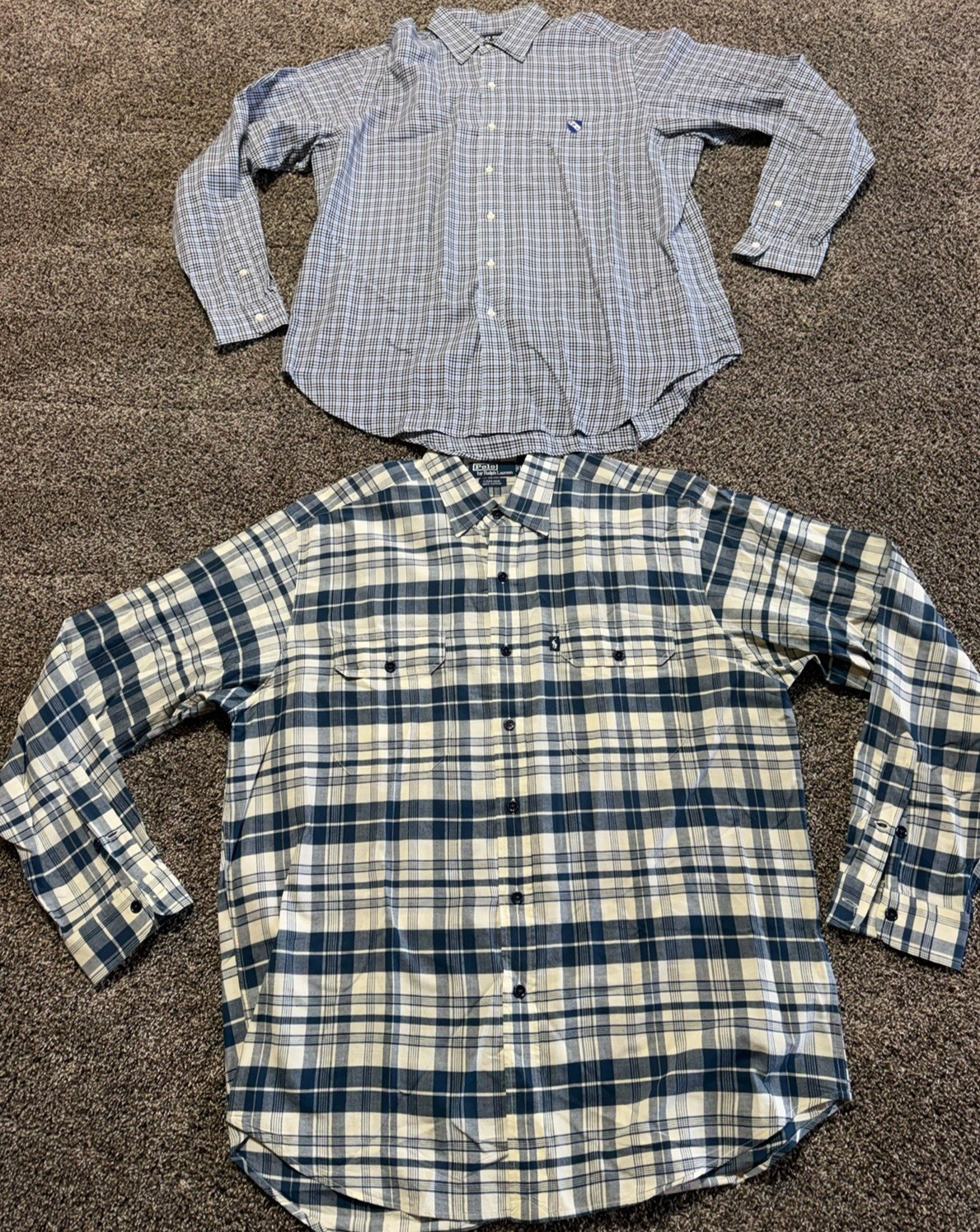 Vintage Ralph Lauren Polo Mens Button Down Shirt Large Plaid - Cascade & Par