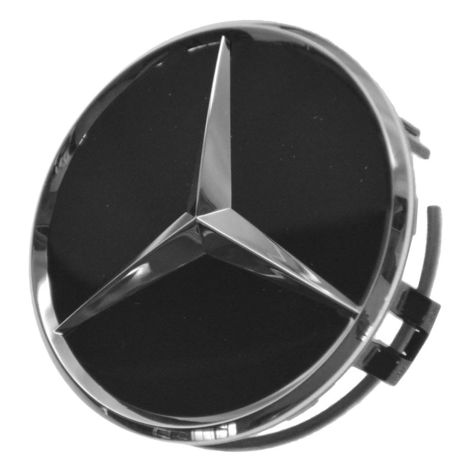 OEM Raised Chrome & Black Wheel Center Cap for Mercedes Benz New - Image 3 of 4