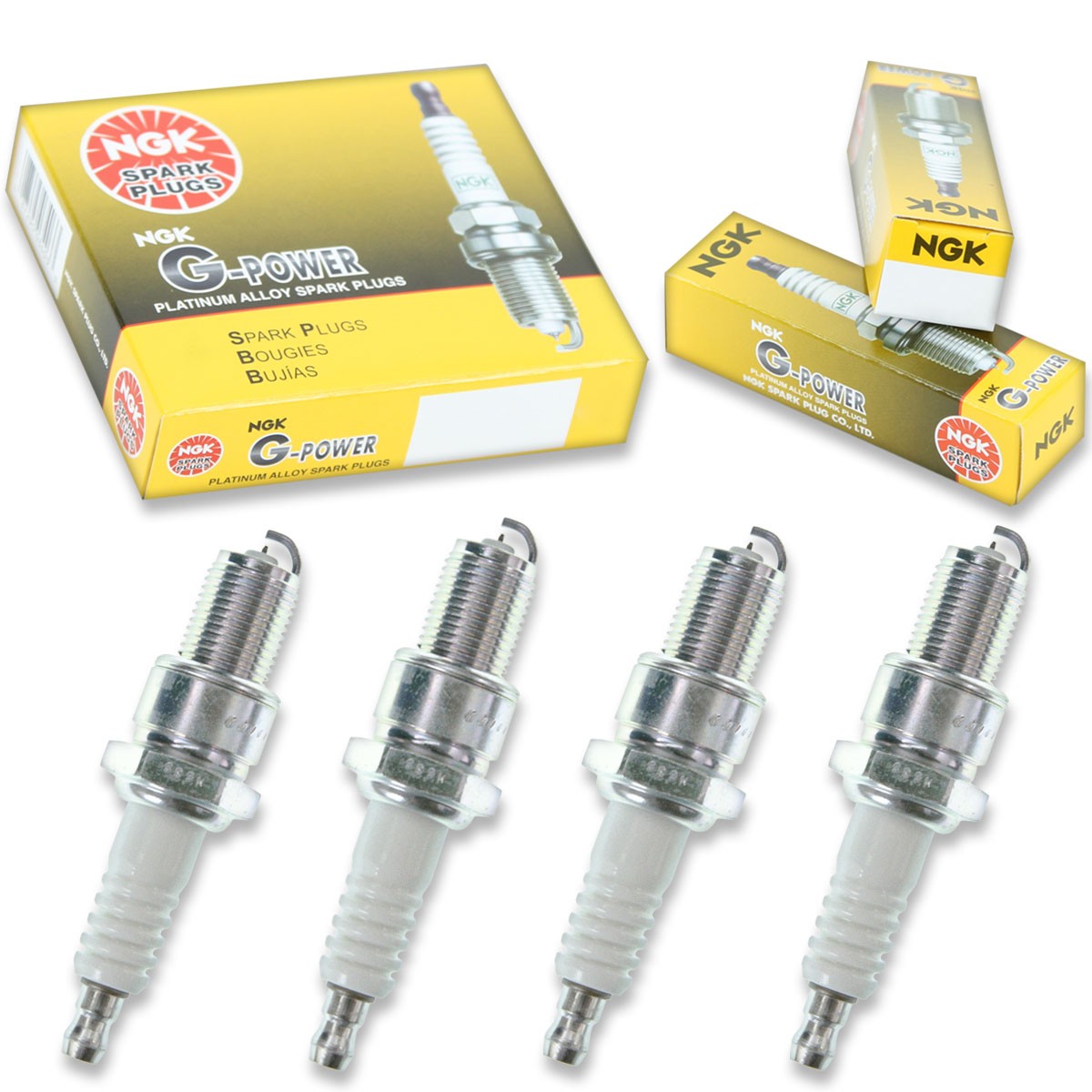 4 pcs NGK G-Power Spark Plugs for 1985-1986 Renault Encore 1.7L L4 - Engine co